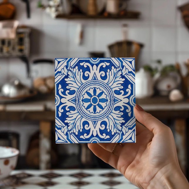 Portuguese Tile Art Coasters Vibrant Blue & White (Portuguese Tile Art Coasters Vibrant Blue & White 1 )