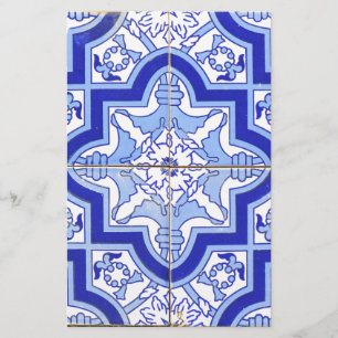 Portuguese Tile Blue and White Stationery
