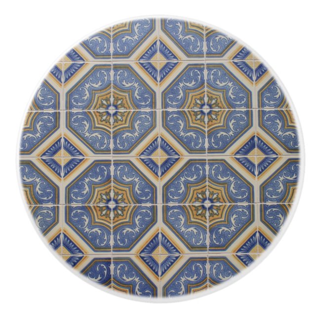 Portuguese tile ceramic knob (Front)