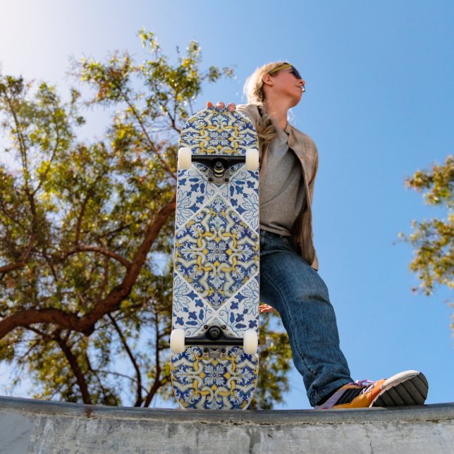 Portuguese tile design skateboard (Outdoor 1)