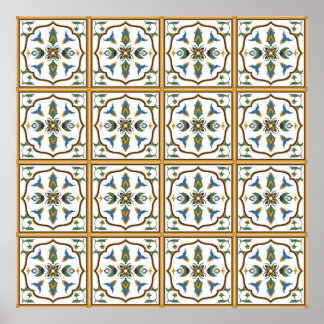 Portuguese Tile Pattern - Azulejos of Portugal Poster
