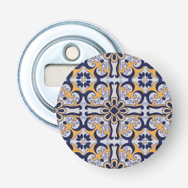 Portuguese tile pattern bottle opener (Front)
