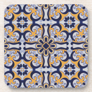 Portuguese tile pattern coaster
