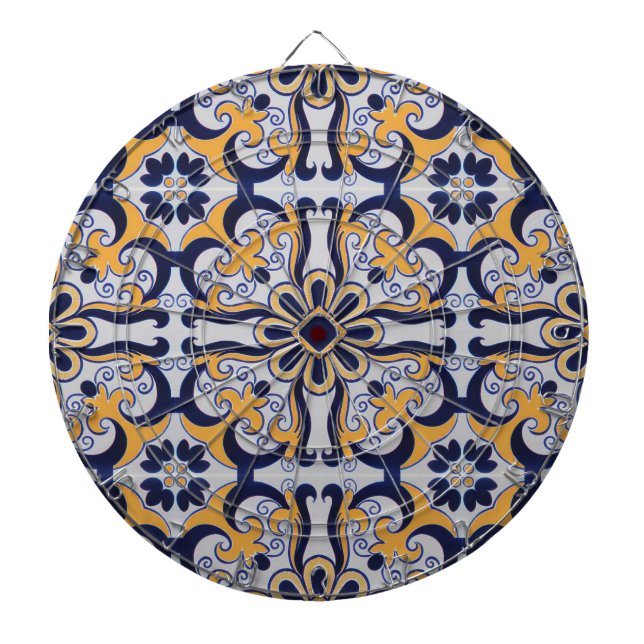 Portuguese tile pattern dartboard (Front)