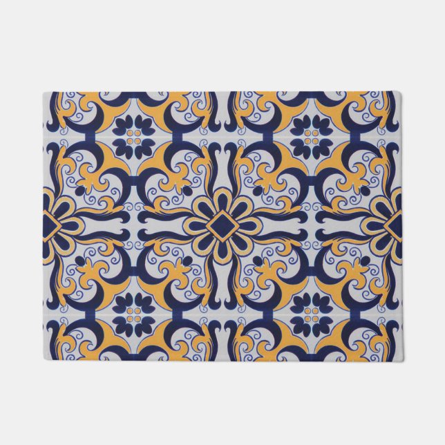 Portuguese tile pattern doormat (Front)
