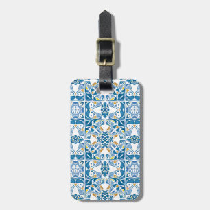 Portuguese Tile Pattern Luggage Tag