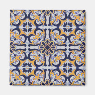 Portuguese tile pattern magnet