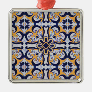 Portuguese tile pattern metal ornament