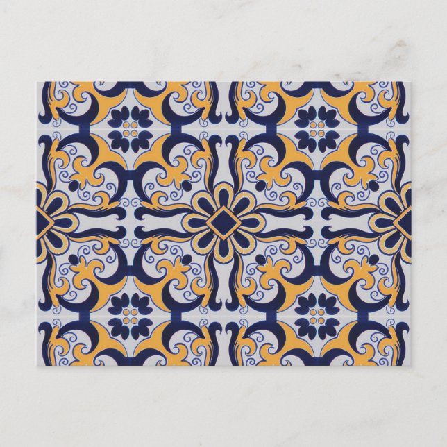 Portuguese tile pattern postcard (Front)