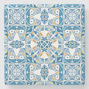 Portuguese Tile Pattern Stone Coaster