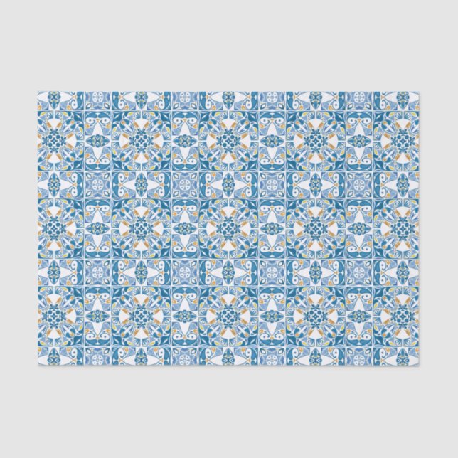 Portuguese Tile Pattern Tissue Paper (Front)