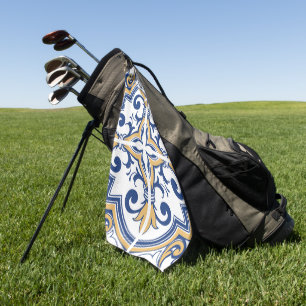 Portuguese tiles 1 golf towel