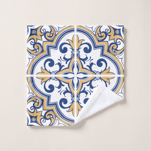 Portuguese tiles 1 wash cloth (Wash Cloth)