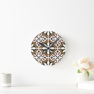 Portuguese tiles 3 round clock