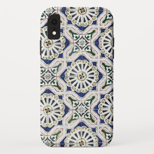 Portuguese Tiles - Azulejo Colourful Geometric Case-Mate iPhone Case (Back)