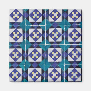 Portuguese Tiles - Azulejo Diamond Geometric Magnet