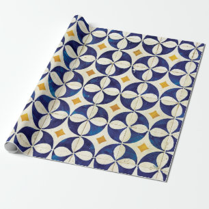Portuguese Tiles - Azulejo Pattern Design Wrapping Paper