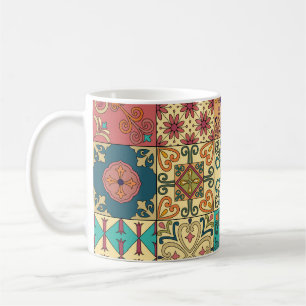 Portuguese tiles: Azulejo style seamless pattern. Coffee Mug