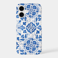 Portuguese Tiles Mediterranean Blue Floral