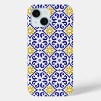 Portuguese Tiles Mediterranean Blue Floral