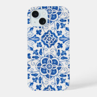 Portuguese Tiles Mediterranean Blue Floral