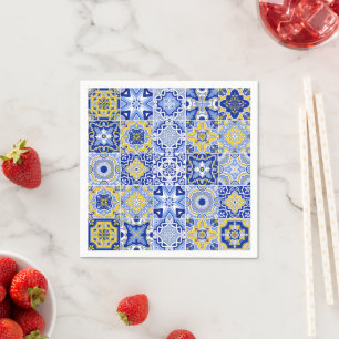 Portuguese Tiles Pattern Napkin