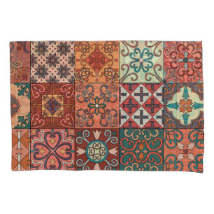 Portuguese Tiles: Talavera Style Azulejo. Pillowcase