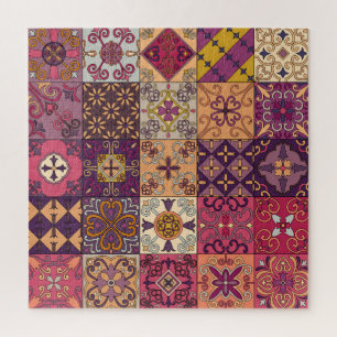 Portuguese tiles: talavera style pattern. jigsaw puzzle