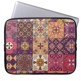 Portuguese tiles: talavera style pattern. laptop sleeve