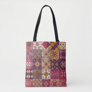 Portuguese tiles: talavera style pattern. tote bag