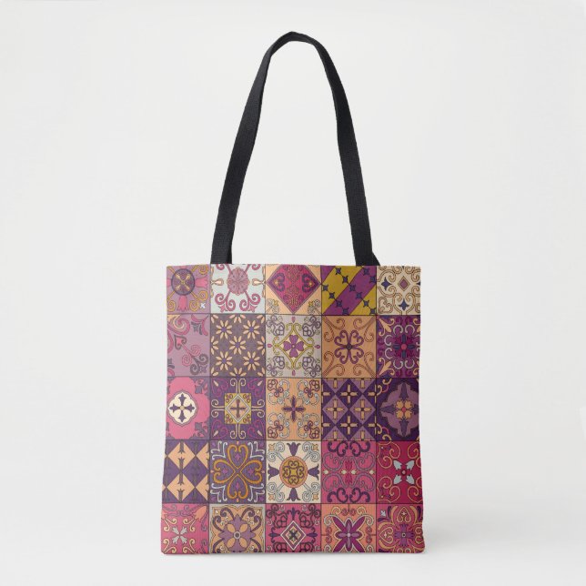 Portuguese tiles: talavera style pattern. tote bag (Front)
