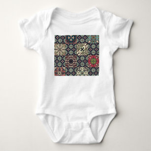 Portuguese Tiles: Talavera Style Seamless Baby Bodysuit