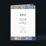 Portuguese Tiles Wedding Order of Service Program<br><div class="desc">A modern yet rustic Mediterranean Portuguese tiles pattern wedding design. A colourful Mediterranean themed design that uses different vintage tile designs to create an elegant summer wedding design. A charming Portuguese, Italian and Spanish influenced Mediterranean tiles design using classy script typography. An elegant Portuguese tiles themed wedding order of service...</div>