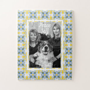 Portuguese Tlies Christmas family photo frame Jigsaw Puzzle