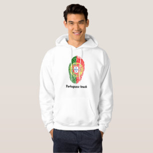 Portuguese touch fingerprint flag hoodie