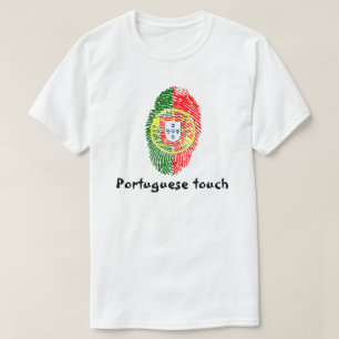 Portuguese touch fingerprint flag T-Shirt