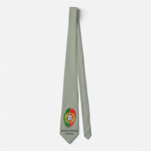 Portuguese touch fingerprint flag tie