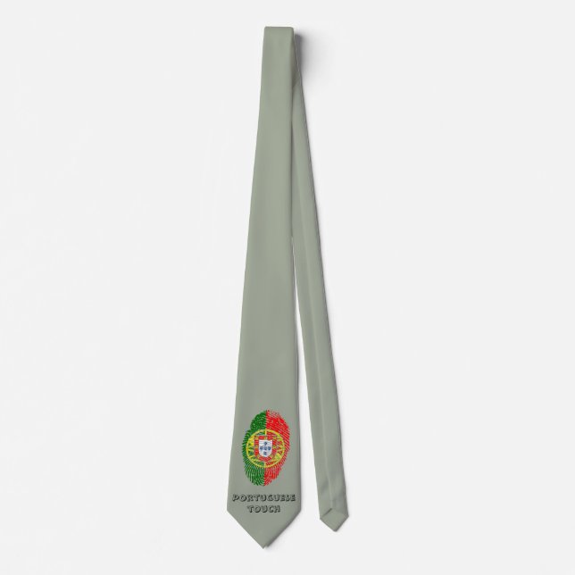 Portuguese touch fingerprint flag tie (Front)
