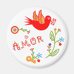 Portuguese valentine's love handkerchiefs  magnet