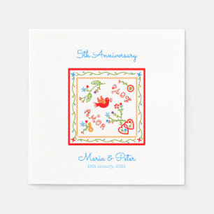 Portuguese valentine's love handkerchiefs  napkin