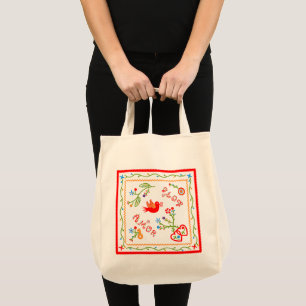Portuguese valentine's love handkerchiefs tote bag