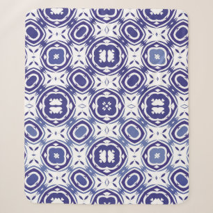 Portuguese vintage azulejo tiles. Minimal design. Sherpa Blanket