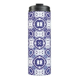 Portuguese vintage azulejo tiles. Minimal design. Thermal Tumbler