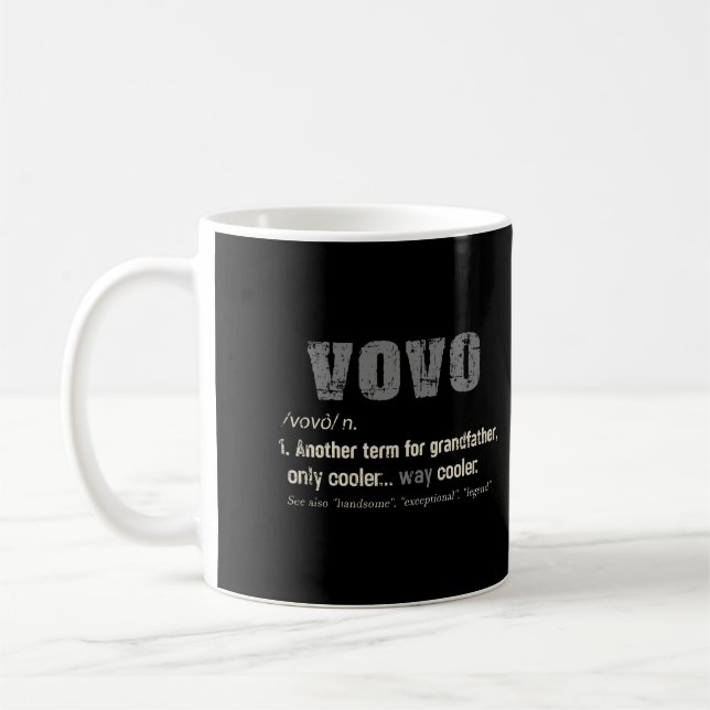 Portuguese Vovo Funny Definition Grandpa Gift Coffee Mug (Left)