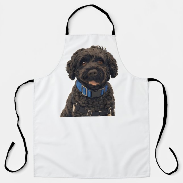 Portuguese Water Dog All-Over Print Apron (Front)
