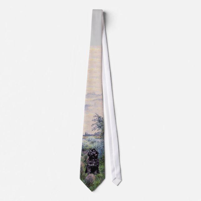 Portuguese Water Dog - By the Seine Tie (Front)
