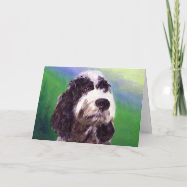 Portuguese Water Dog Card (Front)