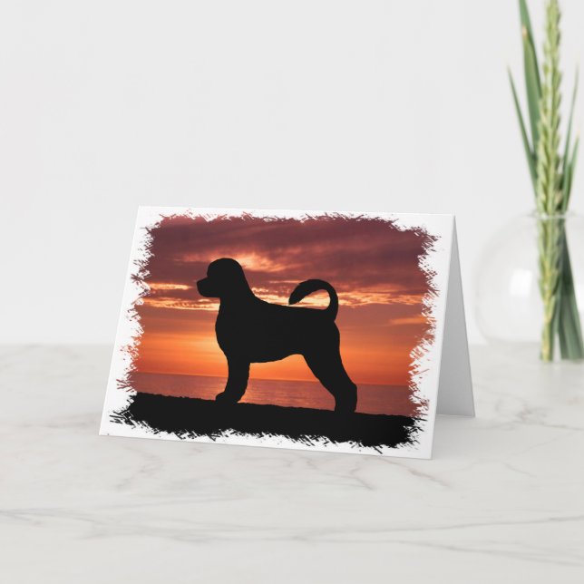 Portuguese Water Dog Card (Front)