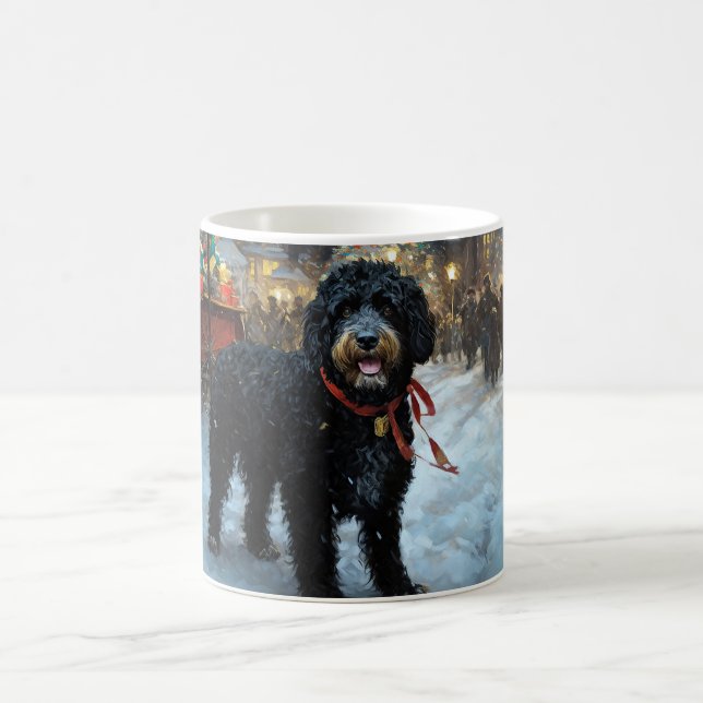 Portuguese Water Dog Christmas Festive Season Coffee Mug (Center)