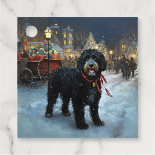 Portuguese Water Dog Christmas Festive Season Favour Tags